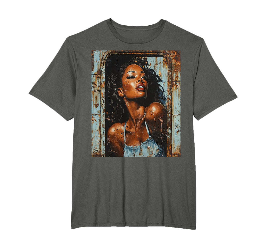 Beautiful Black Pin Up Model Art T-Shirt - Custom Art Print for Adults - T-Shirt, Sweatshirt, Hoodie