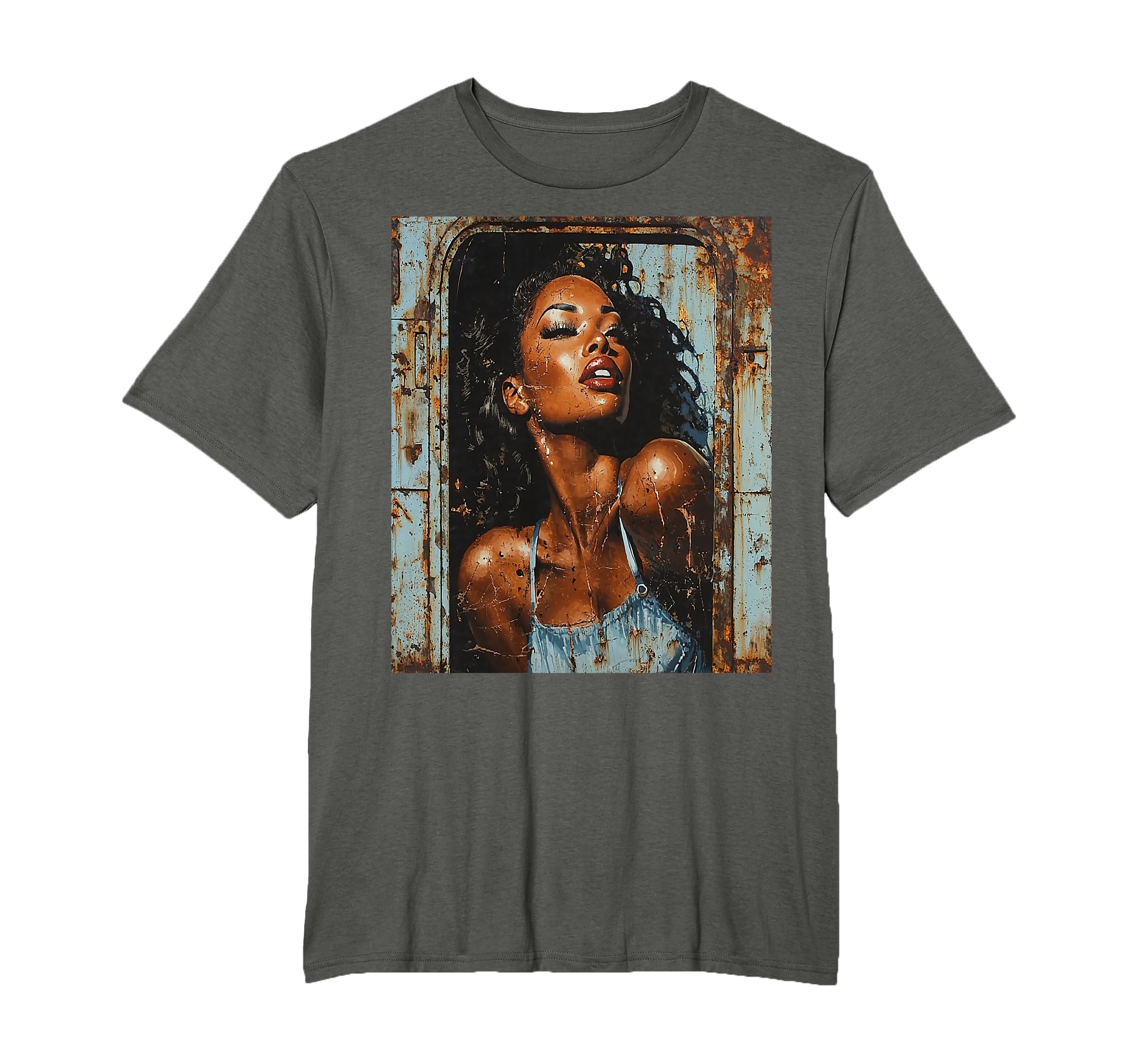 Beautiful Black Pin Up Model Art T-Shirt - Custom Art Print for Adults - T-Shirt, Sweatshirt, Hoodie
