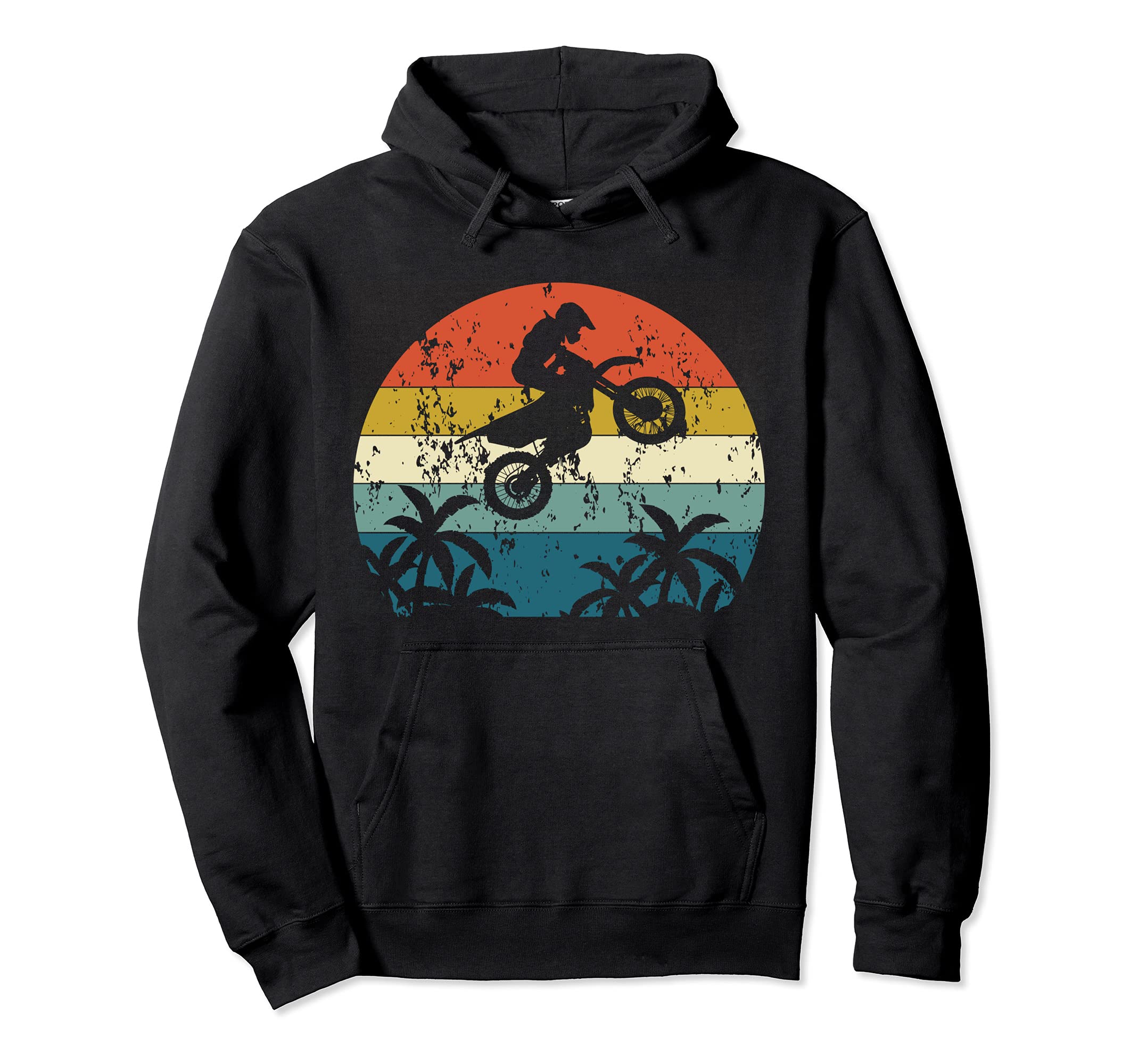 Dirt Bike Motocross Motorcycle Grunge Hoodie - Minimalist Print for Adults - T-Shirt, Sweatshirt, Hoodie