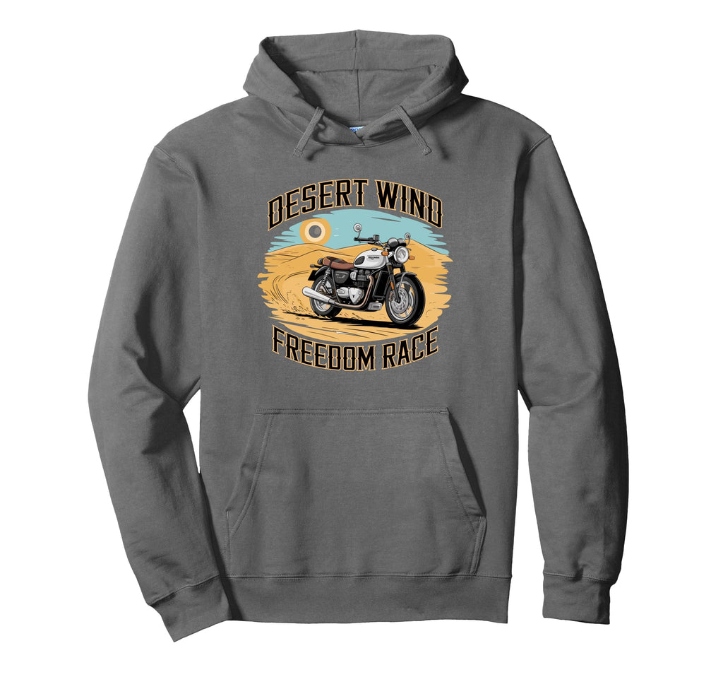 Desert Motorcycle Adventure Themed Hoodie - Fun Novelty Design Men Women - T-Shirt, Sweatshirt, Hoodie