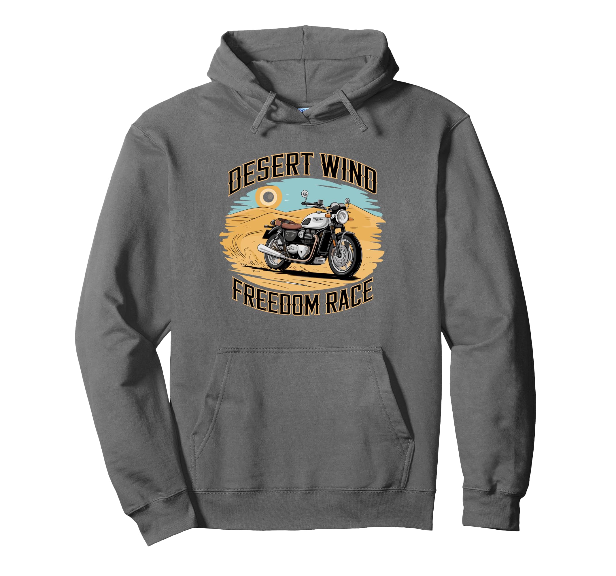 Desert Motorcycle Adventure Themed Hoodie - Fun Novelty Design Men Women - T-Shirt, Sweatshirt, Hoodie
