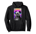Funny Panda Bow Tie 80S Synthwave Hoodie - Minimalist Print Men Women - T-Shirt, Sweatshirt, Hoodie