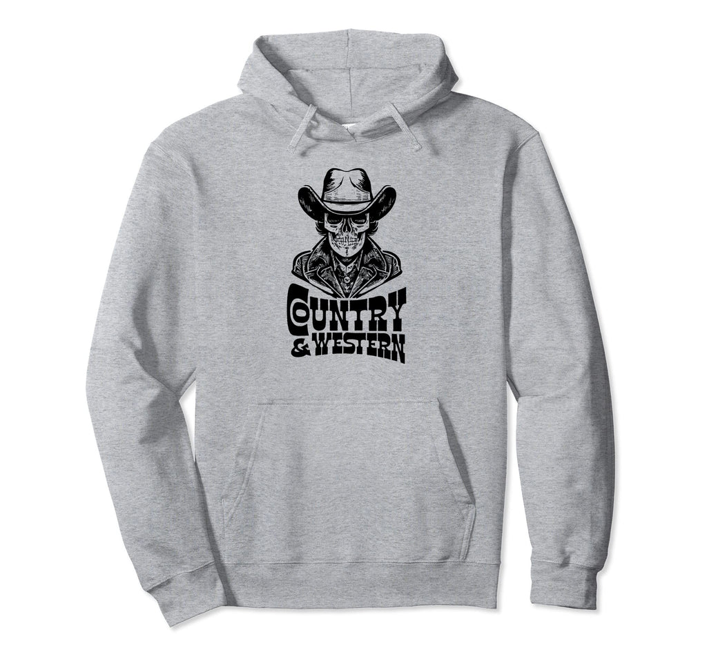 Country Music Country Western Skull Hoodie - Fun Novelty Design Unisex - T-Shirt, Sweatshirt, Hoodie