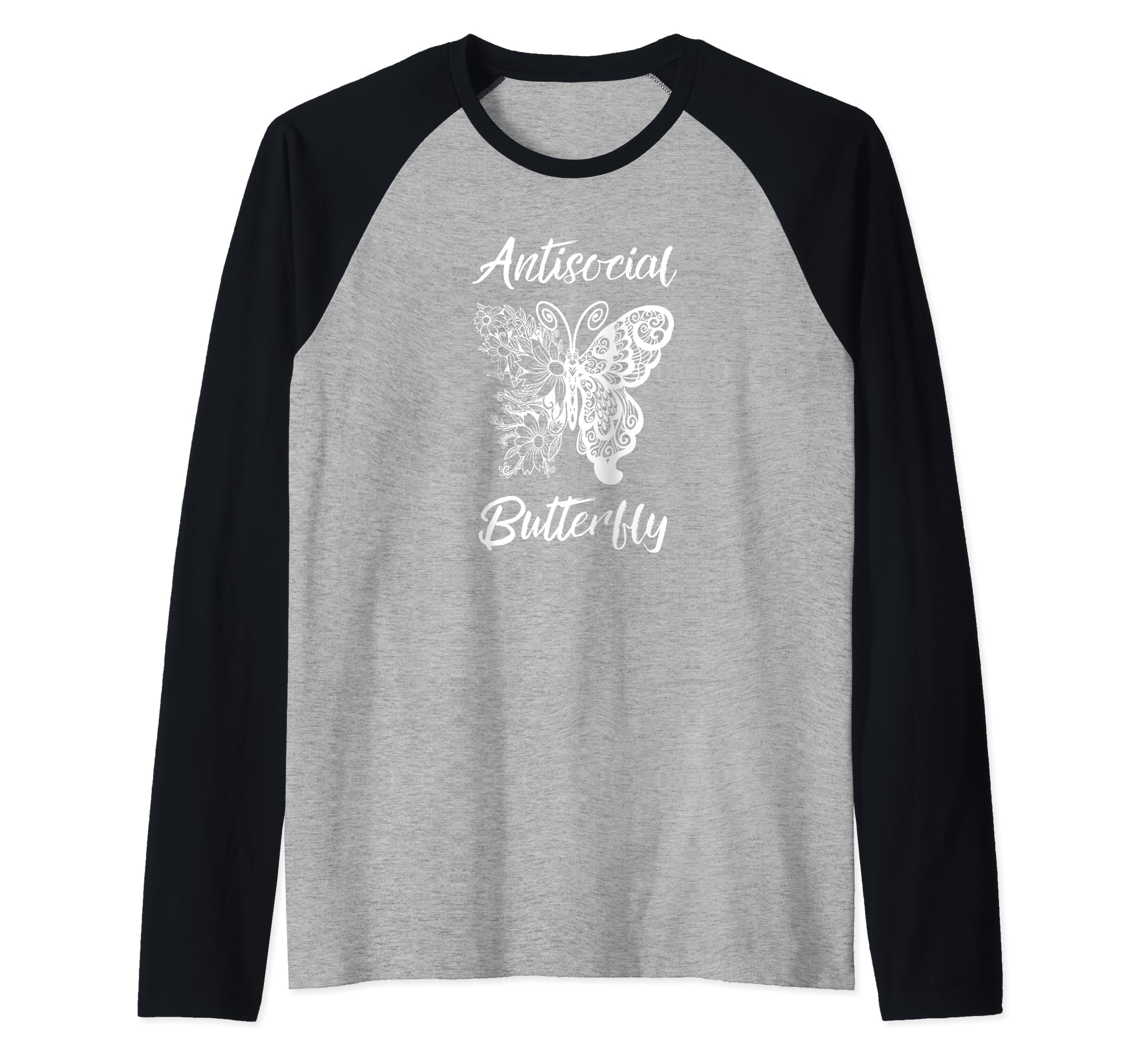 Funny Antisocial Butterfly Hoodie - Casual Everyday Wear Men Women - T-Shirt, Sweatshirt, Hoodie