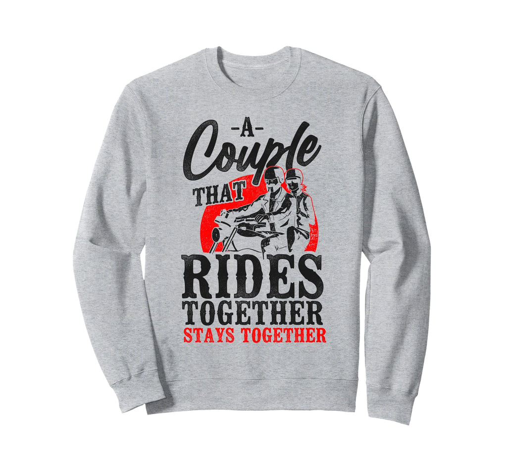 Motorcycle Biker Couple Girlfriend Sweatshirt - Minimalist Print Men Women - T-Shirt, Sweatshirt, Hoodie