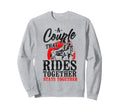 Motorcycle Biker Couple Girlfriend Sweatshirt - Minimalist Print Men Women - T-Shirt, Sweatshirt, Hoodie