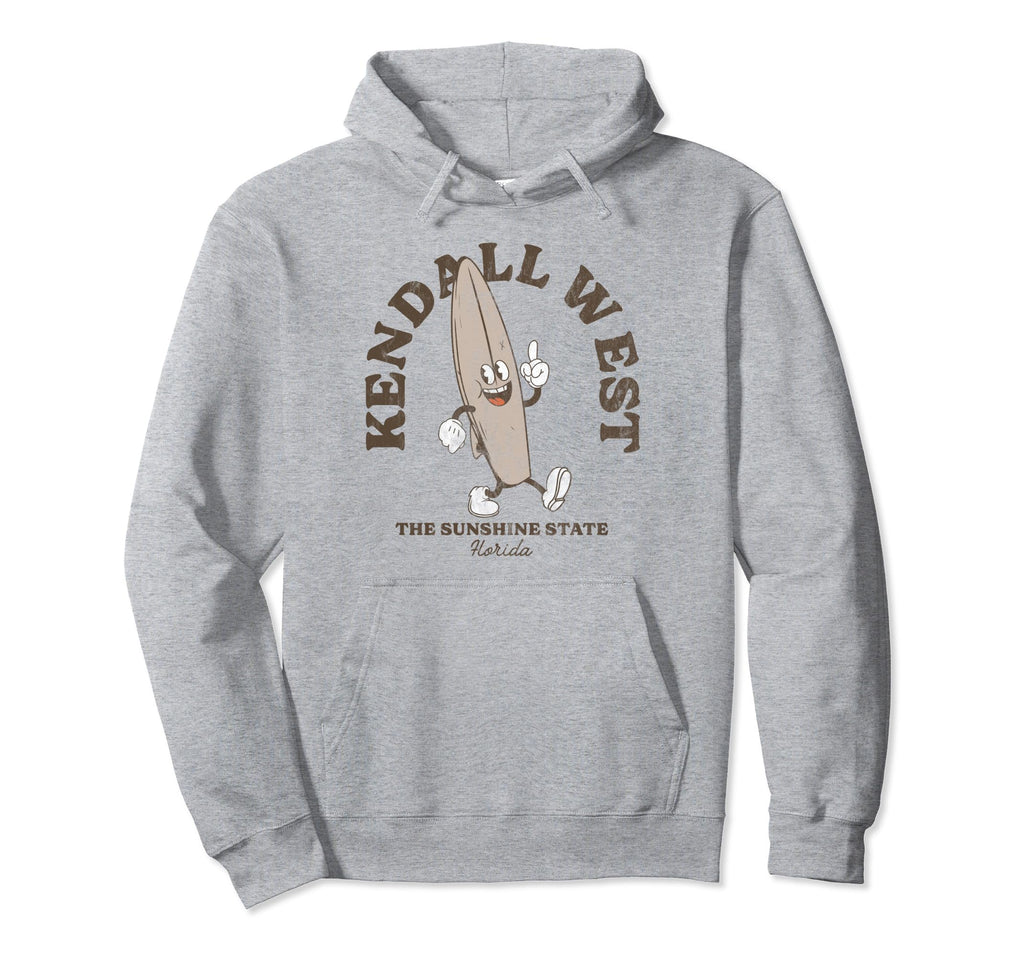 Kendall West Florida Surfer Beach Hoodie - Fun Novelty Design Men Women - T-Shirt, Sweatshirt, Hoodie