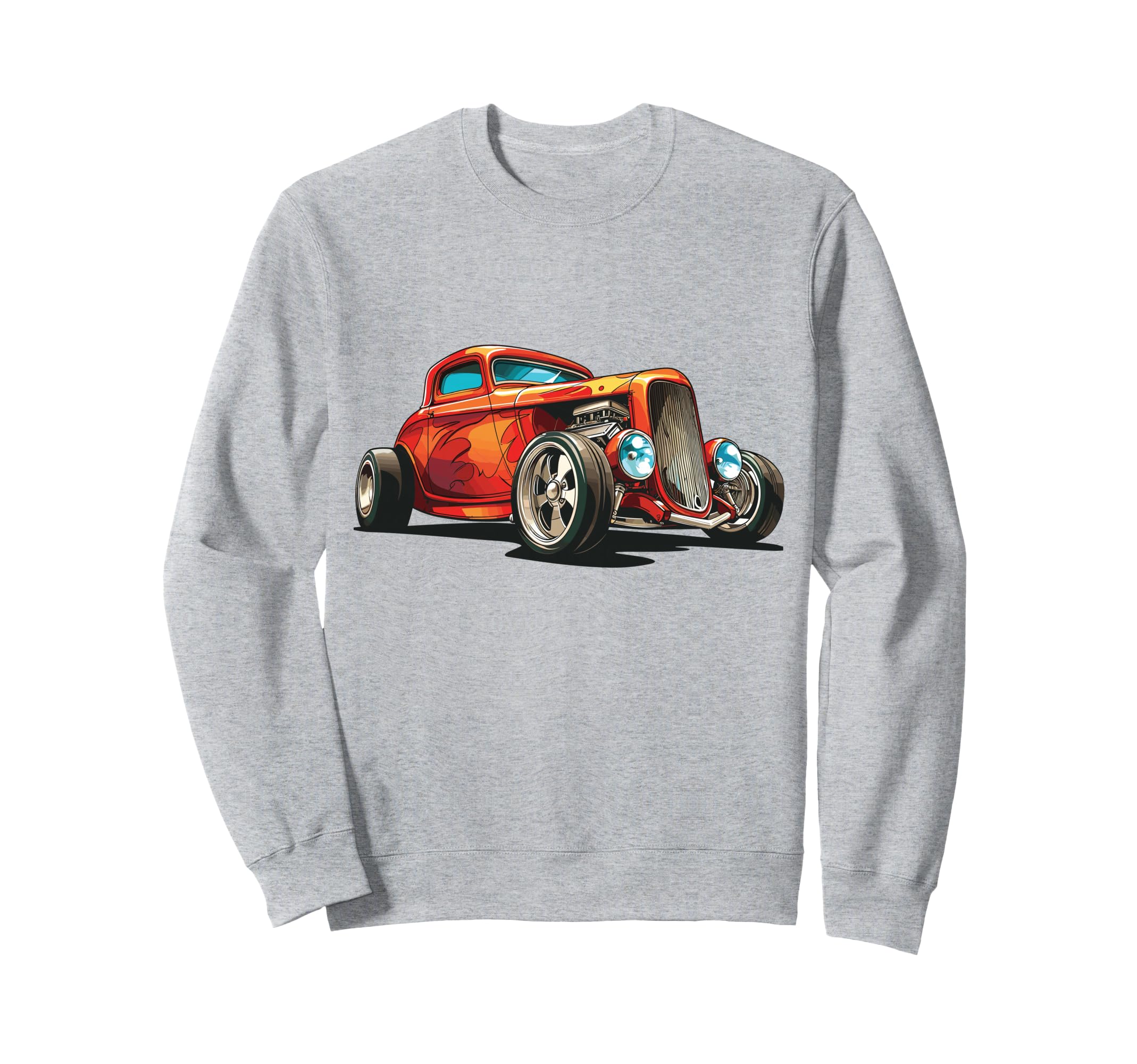 Hotrod Car Illustration Hotrod Sweatshirt - Unique Graphic Unisex - T-Shirt, Sweatshirt, Hoodie