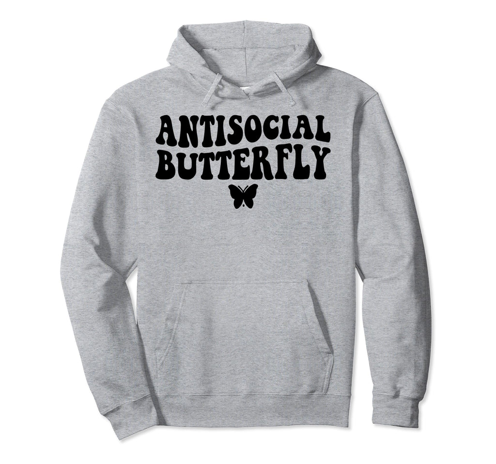 Antisocial Butterfly Hoodie - Trendy Graphic Unisex - T-Shirt, Sweatshirt, Hoodie