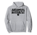 Antisocial Butterfly Hoodie - Trendy Graphic Unisex - T-Shirt, Sweatshirt, Hoodie