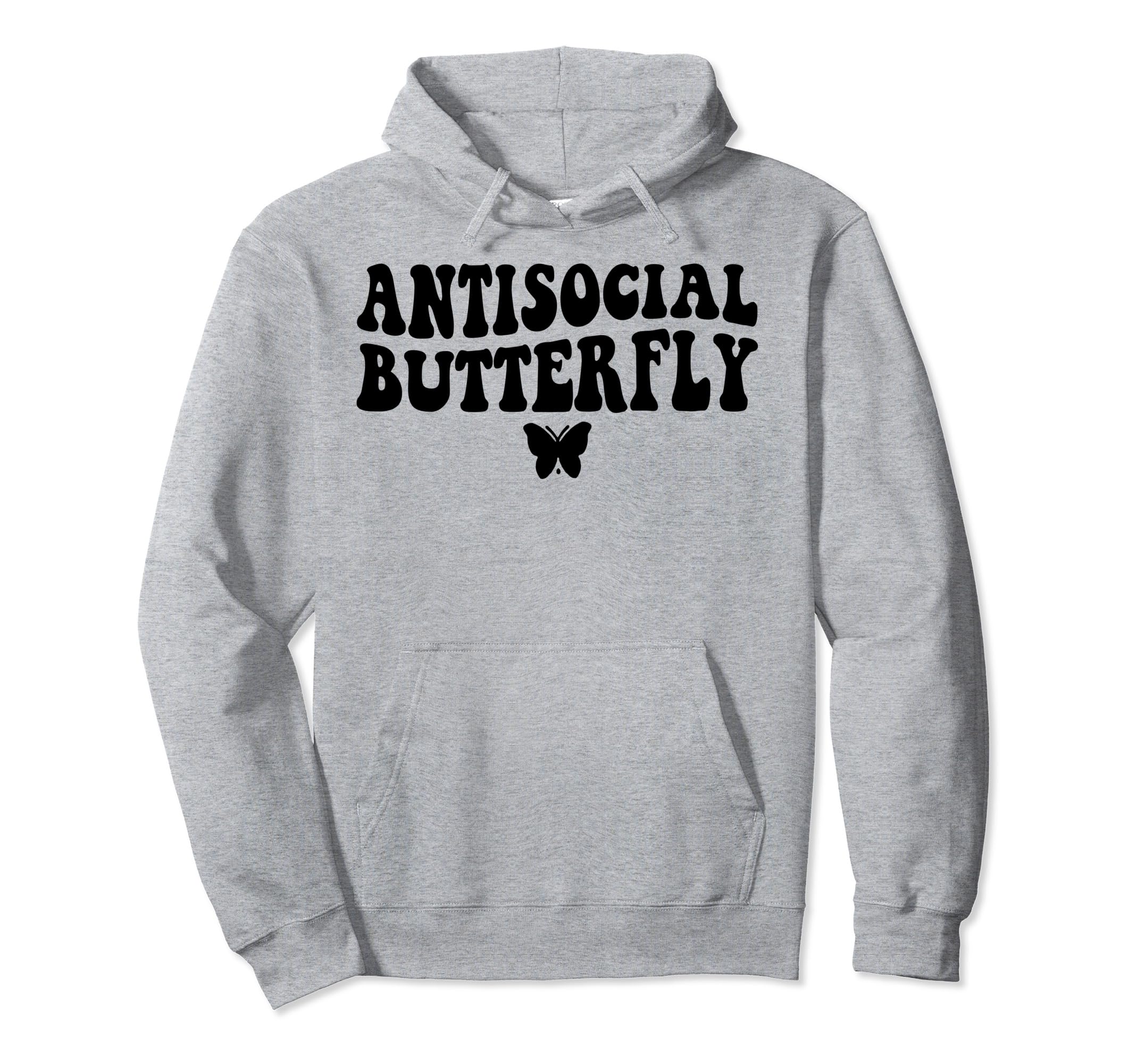 Antisocial Butterfly Hoodie - Trendy Graphic Unisex - T-Shirt, Sweatshirt, Hoodie