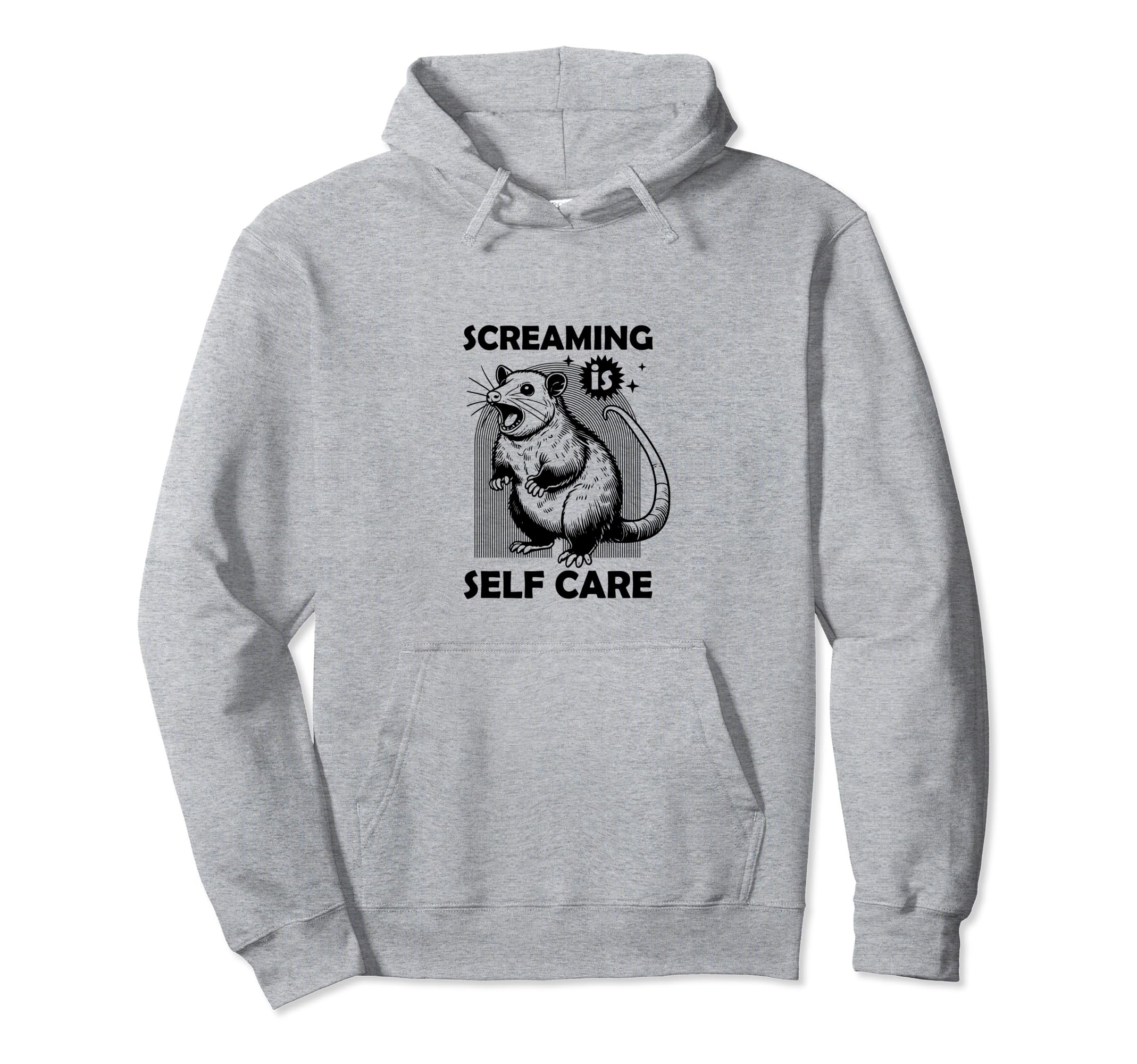 Mouse Letting It All Out Screaming Is Self Hoodie - Trendy Graphic Unisex - T-Shirt, Sweatshirt, Hoodie