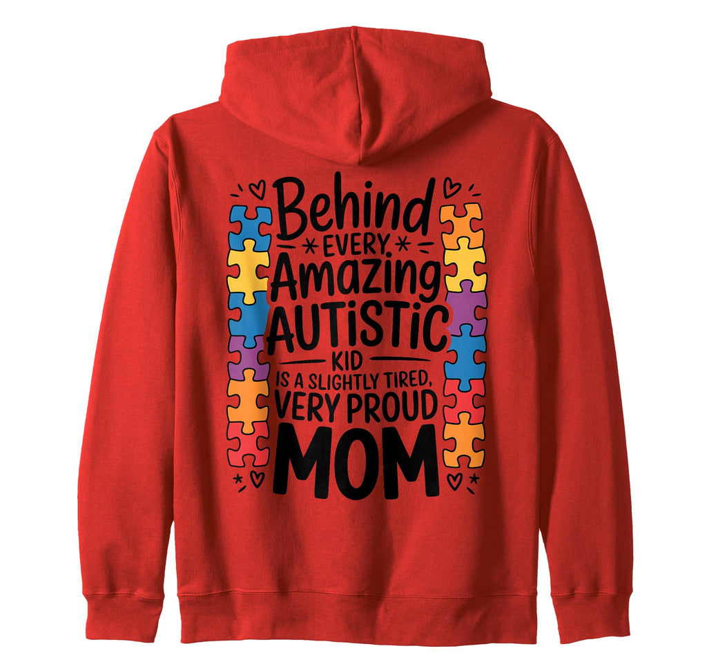 Autism Mom Autism Dad Family Pride Hoodie - Minimalist Print Men Women - T-Shirt, Sweatshirt, Hoodie