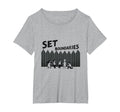 Set Boundaries Empowering Wall Art T-Shirt - Minimalist Print Men Women - T-Shirt, Sweatshirt, Hoodie
