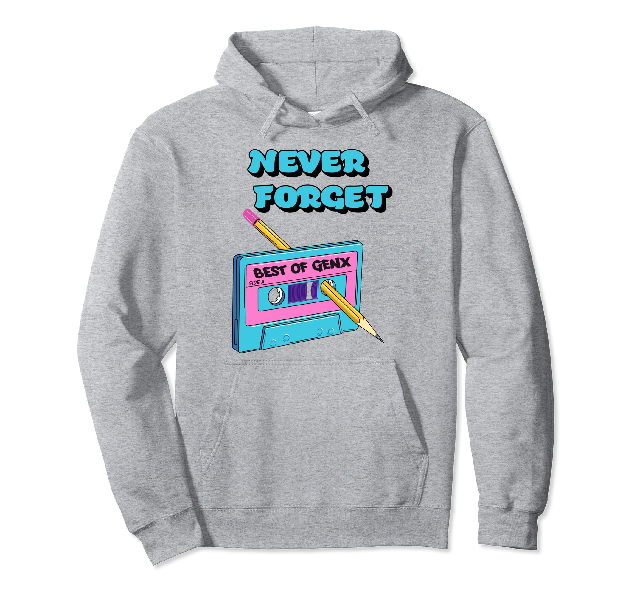1980S Cassette Tape Gen X Never Hoodie - Casual Everyday Wear for Adults - T-Shirt, Sweatshirt, Hoodie
