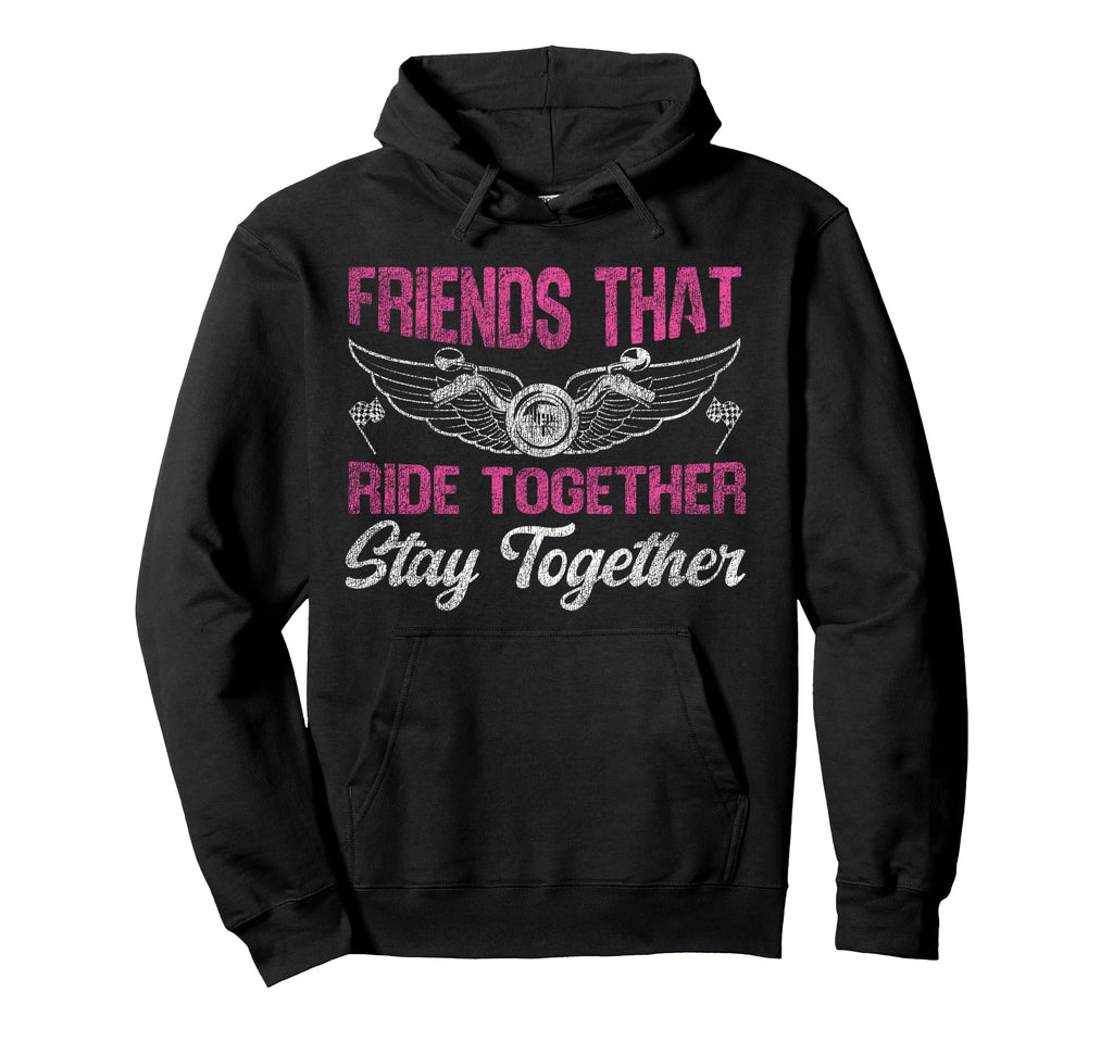 Motorcycle Biker Friends Buddies Besties Hoodie - Graphic Print Men Women - T-Shirt, Sweatshirt, Hoodie