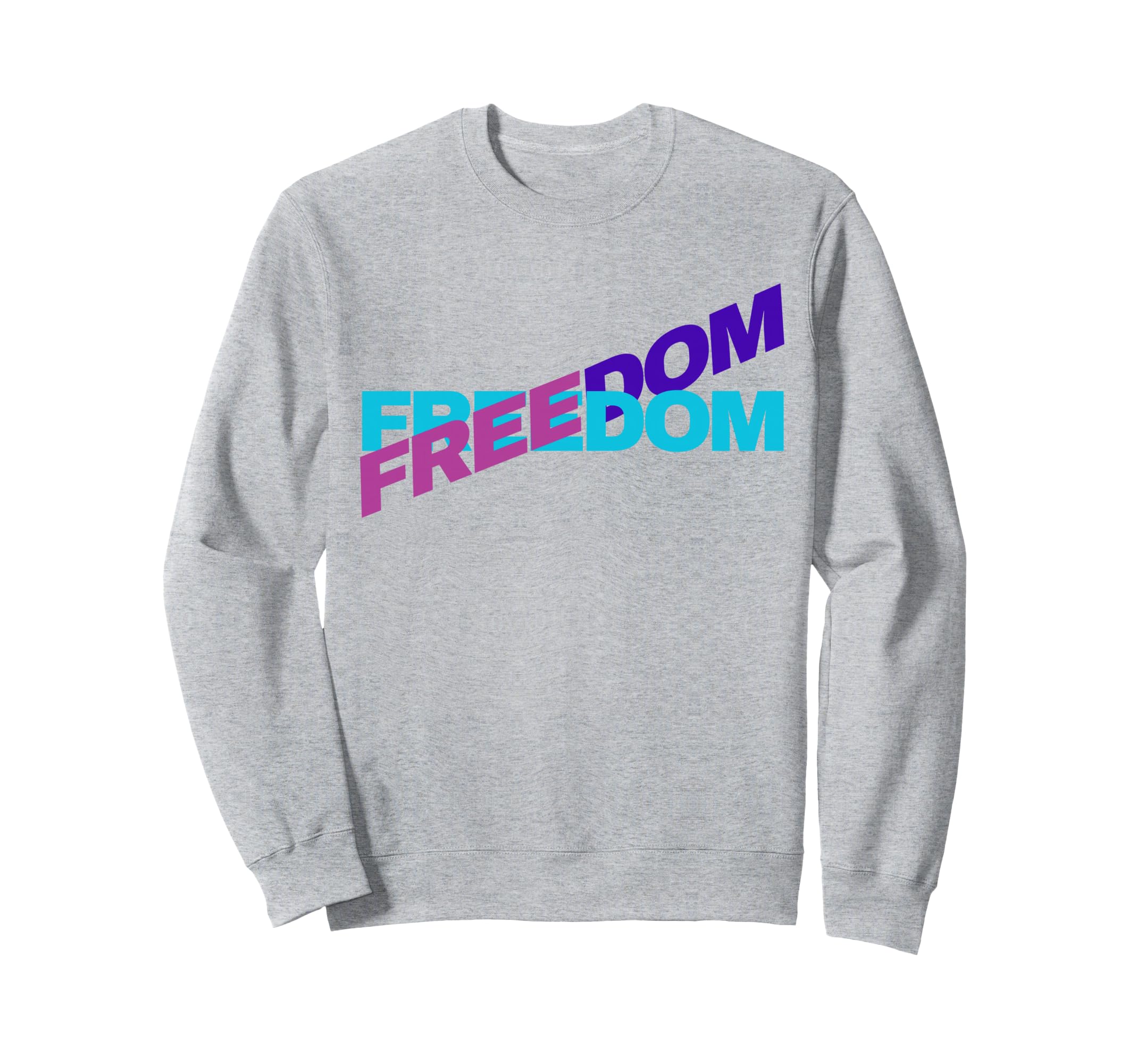 Freedom Typography Patriotic Sweatshirt - Casual Everyday Wear Unisex - T-Shirt, Sweatshirt, Hoodie