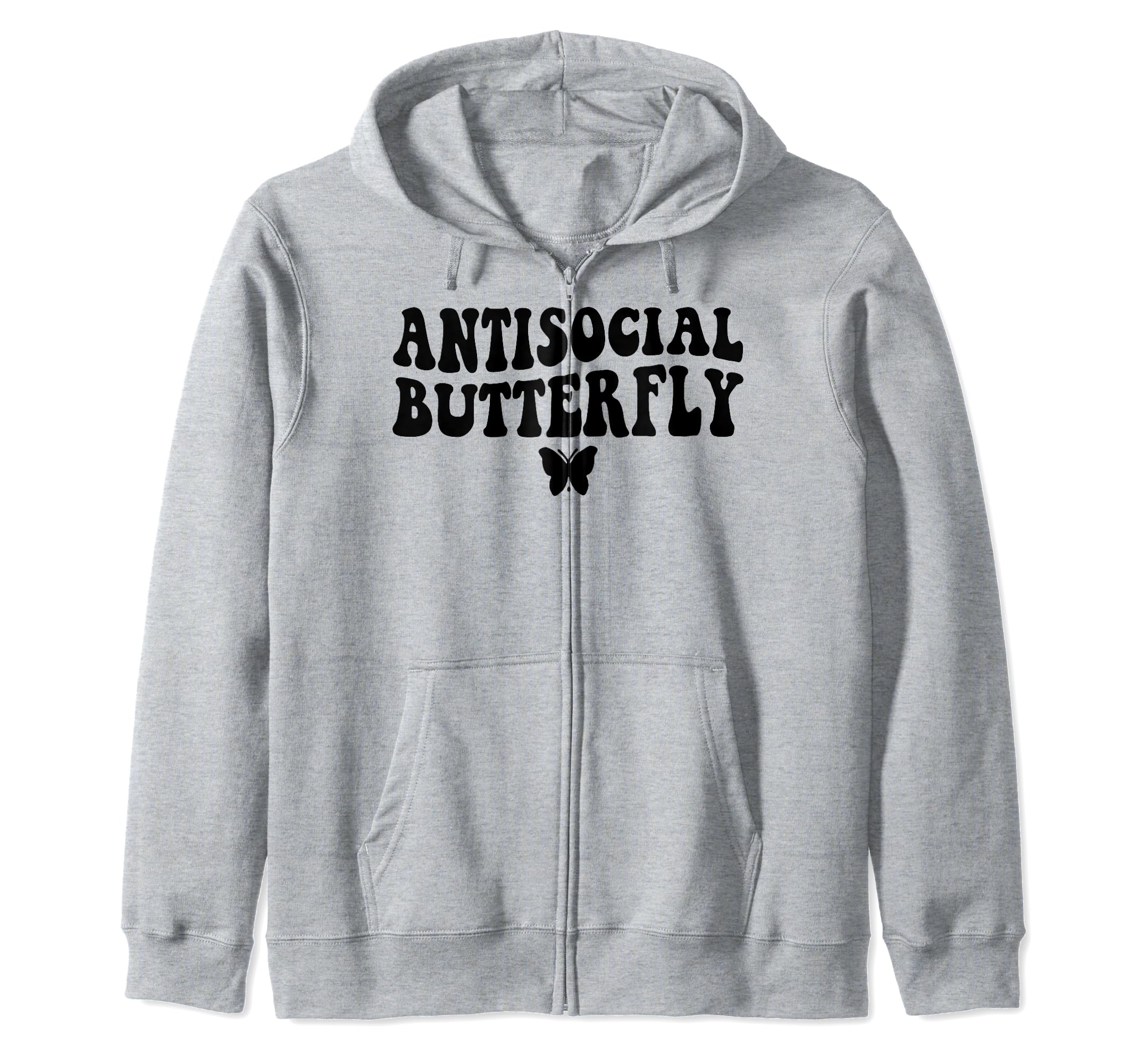 Funny Antisocial Butterfly T-Shirt - Minimalist Print for Adults - T-Shirt, Sweatshirt, Hoodie