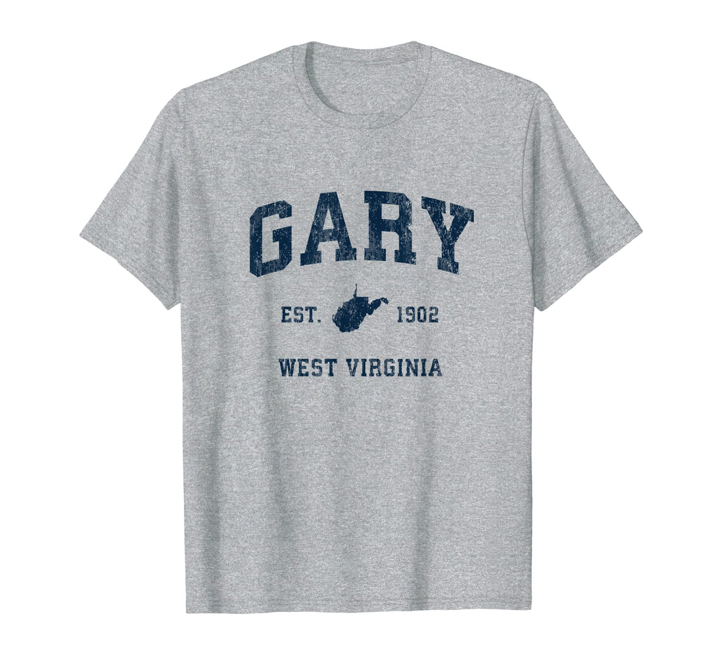 Gary West Virginia Wv Athletic Navy T-Shirt - Aesthetic Graphic Men Women - T-Shirt, Sweatshirt, Hoodie