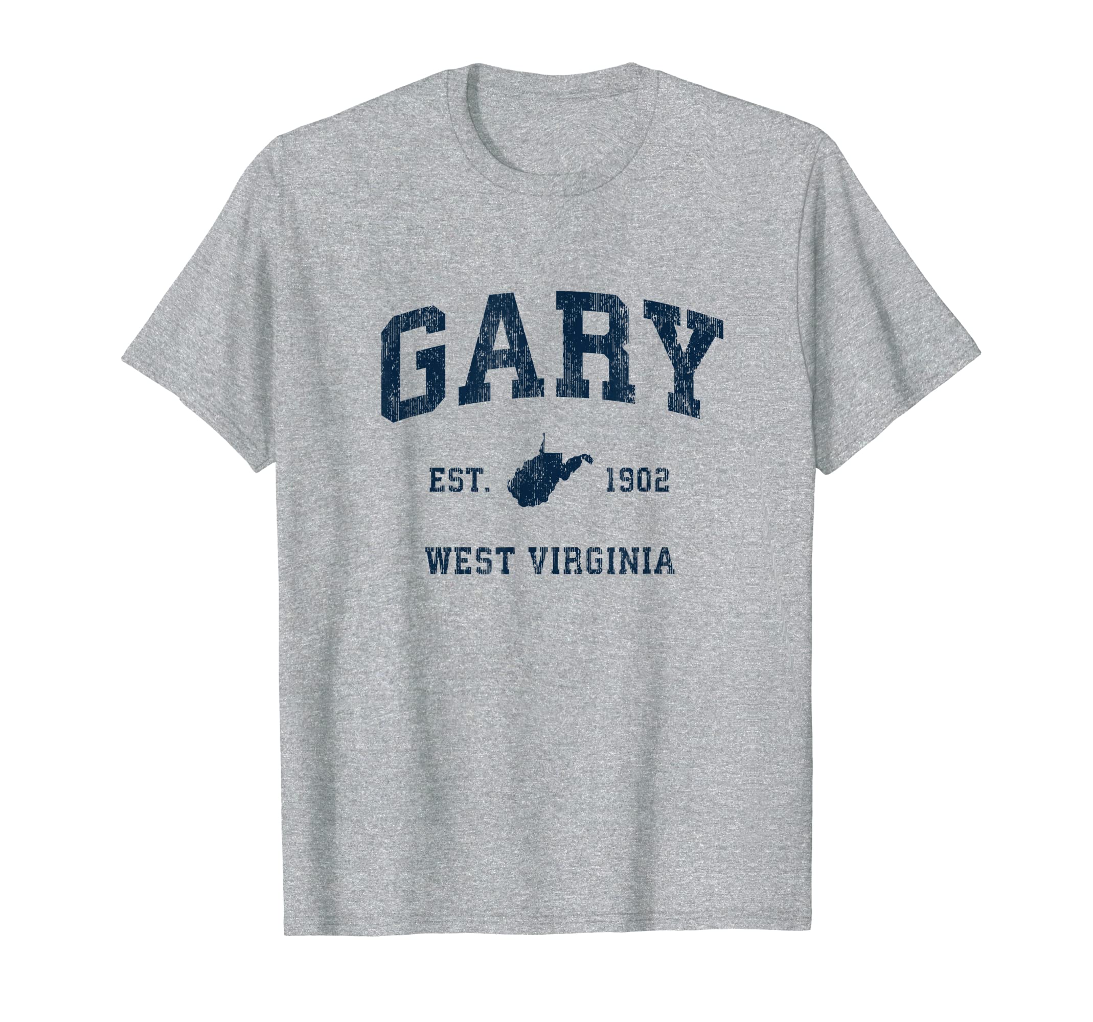 Gary West Virginia Wv Athletic Navy T-Shirt - Aesthetic Graphic Men Women - T-Shirt, Sweatshirt, Hoodie