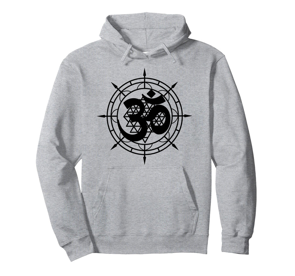 Om Yantra Sacred Geometry Spiritual Hoodie - Minimalist Print Unisex - T-Shirt, Sweatshirt, Hoodie