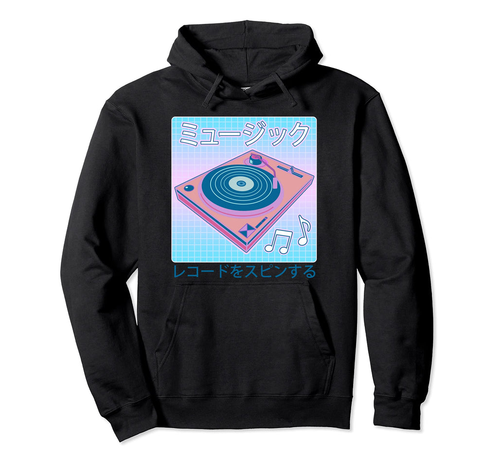 Vaporwave Vinyl Record Synthwave 80S Hoodie - Streetwear Style Men Women - T-Shirt, Sweatshirt, Hoodie
