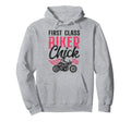 Motorcycle Biker Female First Class Biker Hoodie - Trendy Graphic Unisex - T-Shirt, Sweatshirt, Hoodie