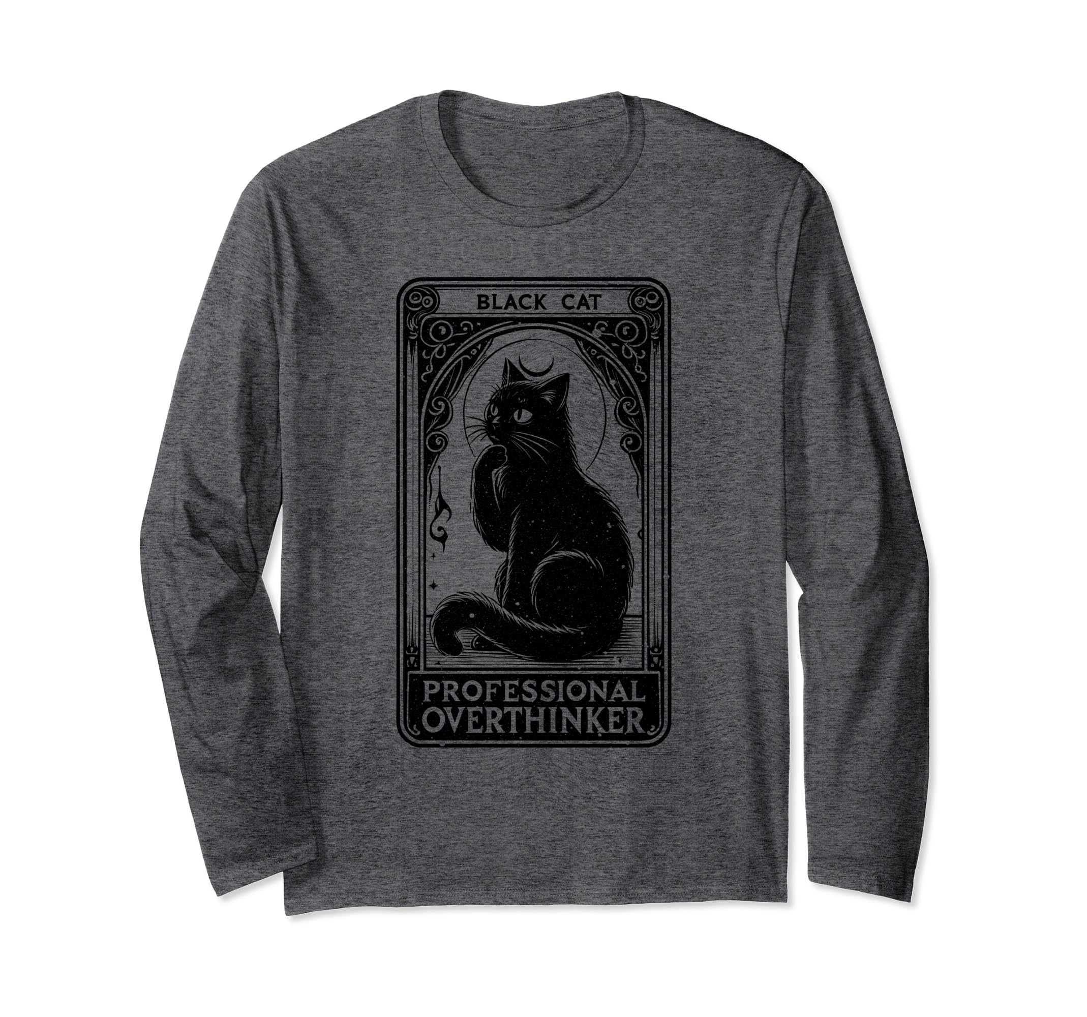 Professional Overthinker Cat Tarot T-Shirt - Novelty Apparel for Adults - T-Shirt, Sweatshirt, Hoodie