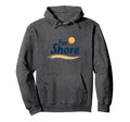 Shore Sunny Beach Coastal Typography Hoodie - Graphic Print for Adults - T-Shirt, Sweatshirt, Hoodie