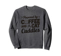 Funny Typography Coffee Cat Lover Sweatshirt - Graphic Print Men Women - T-Shirt, Sweatshirt, Hoodie