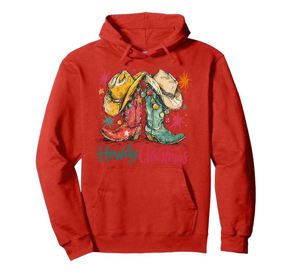 Howdy Western Cowgirl Boots Country Hoodie - Graphic Print Men Women - T-Shirt, Sweatshirt, Hoodie