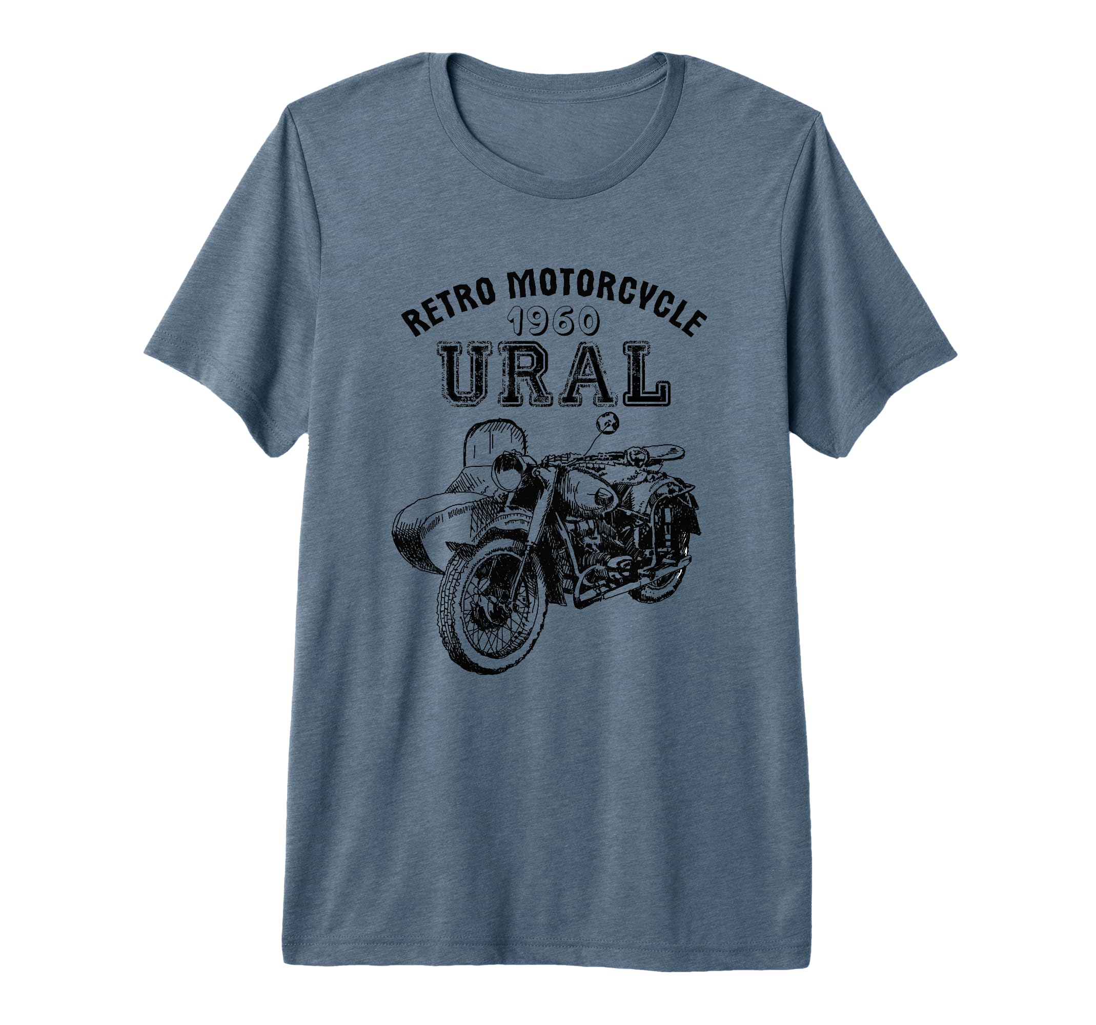 Motorcycle Ural Sidecar Motorbike T-Shirt - Minimalist Print for Adults - T-Shirt, Sweatshirt, Hoodie