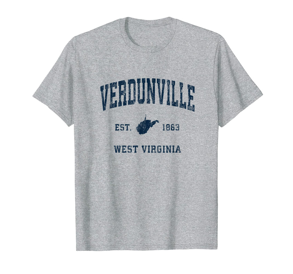 Verdunville West Virginia Wv Athletic T-Shirt - Minimalist Print Men Women - T-Shirt, Sweatshirt, Hoodie
