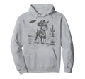 Schnauzer Schnauzer Ufo Western Hoodie - Novelty Apparel for Adults - T-Shirt, Sweatshirt, Hoodie