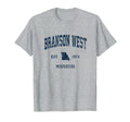 Branson West Missouri Mo Athletic Navy T-Shirt - Custom Art Print Unisex - T-Shirt, Sweatshirt, Hoodie