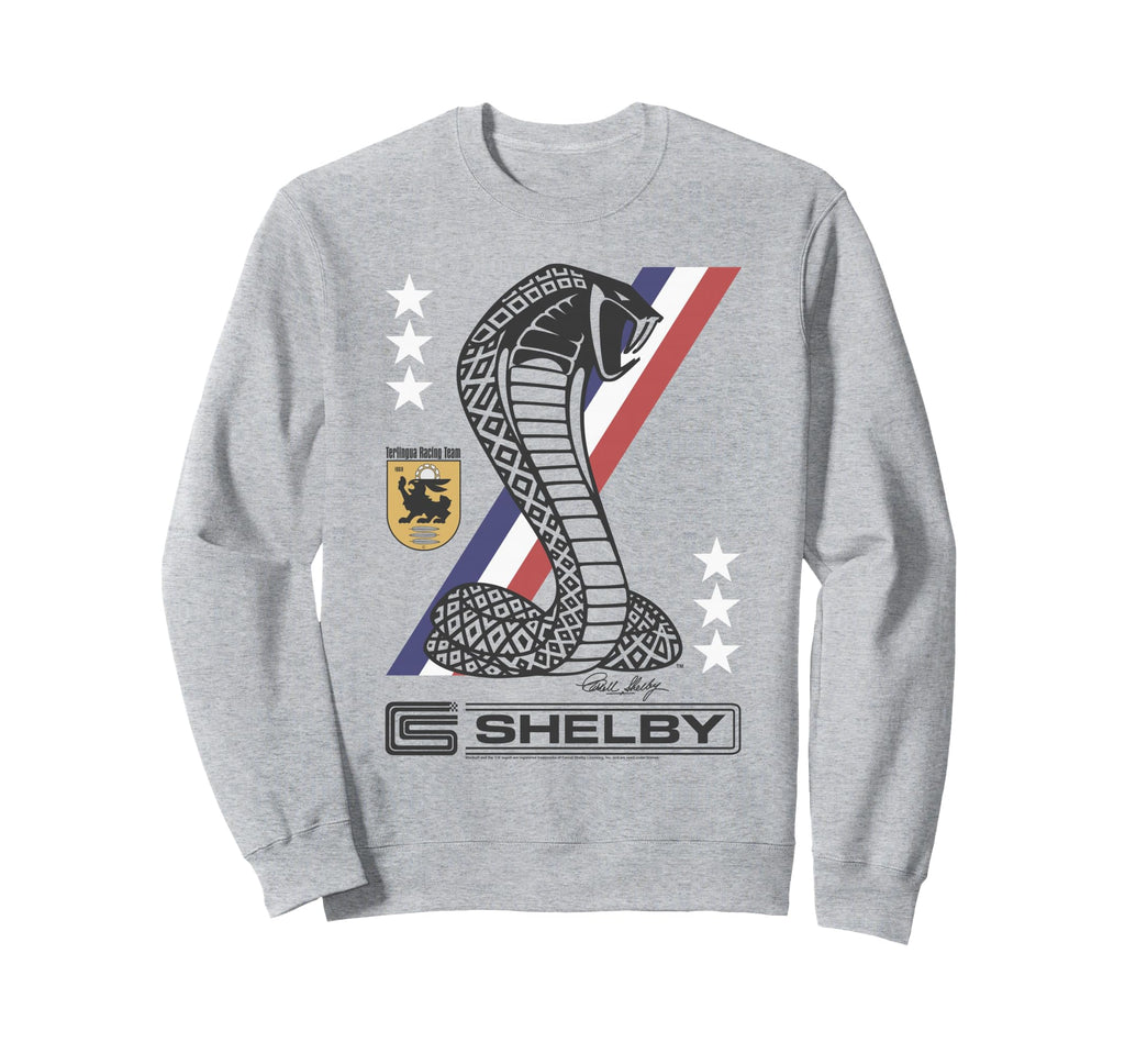 Carroll Shelby Shelby Racing Stripe Snake Sweatshirt - Graphic Print Unisex - T-Shirt, Sweatshirt, Hoodie