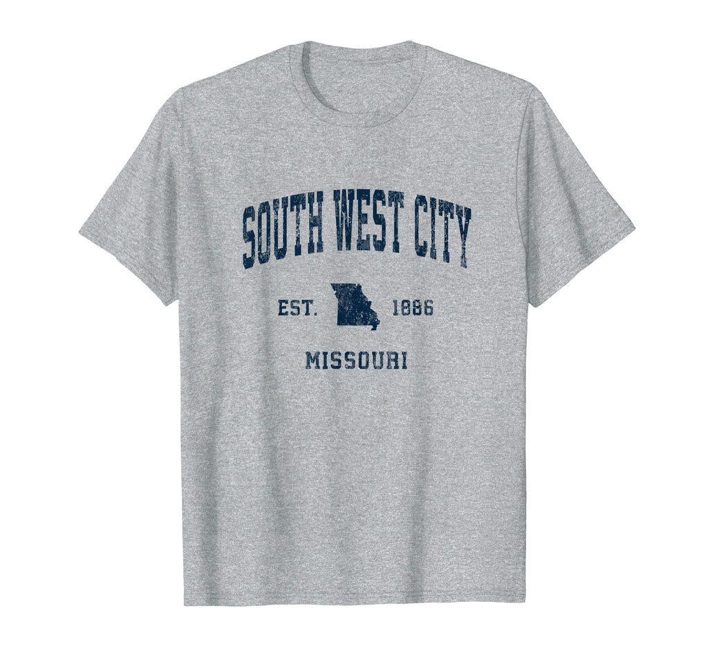 South West City Missouri Mo Athletic T-Shirt - Minimalist Print Men Women - T-Shirt, Sweatshirt, Hoodie