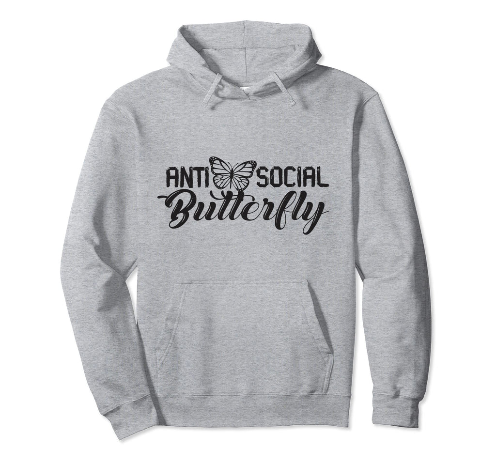 Antisocial Butterfly Antisocial Hoodie - Aesthetic Graphic Men Women - T-Shirt, Sweatshirt, Hoodie