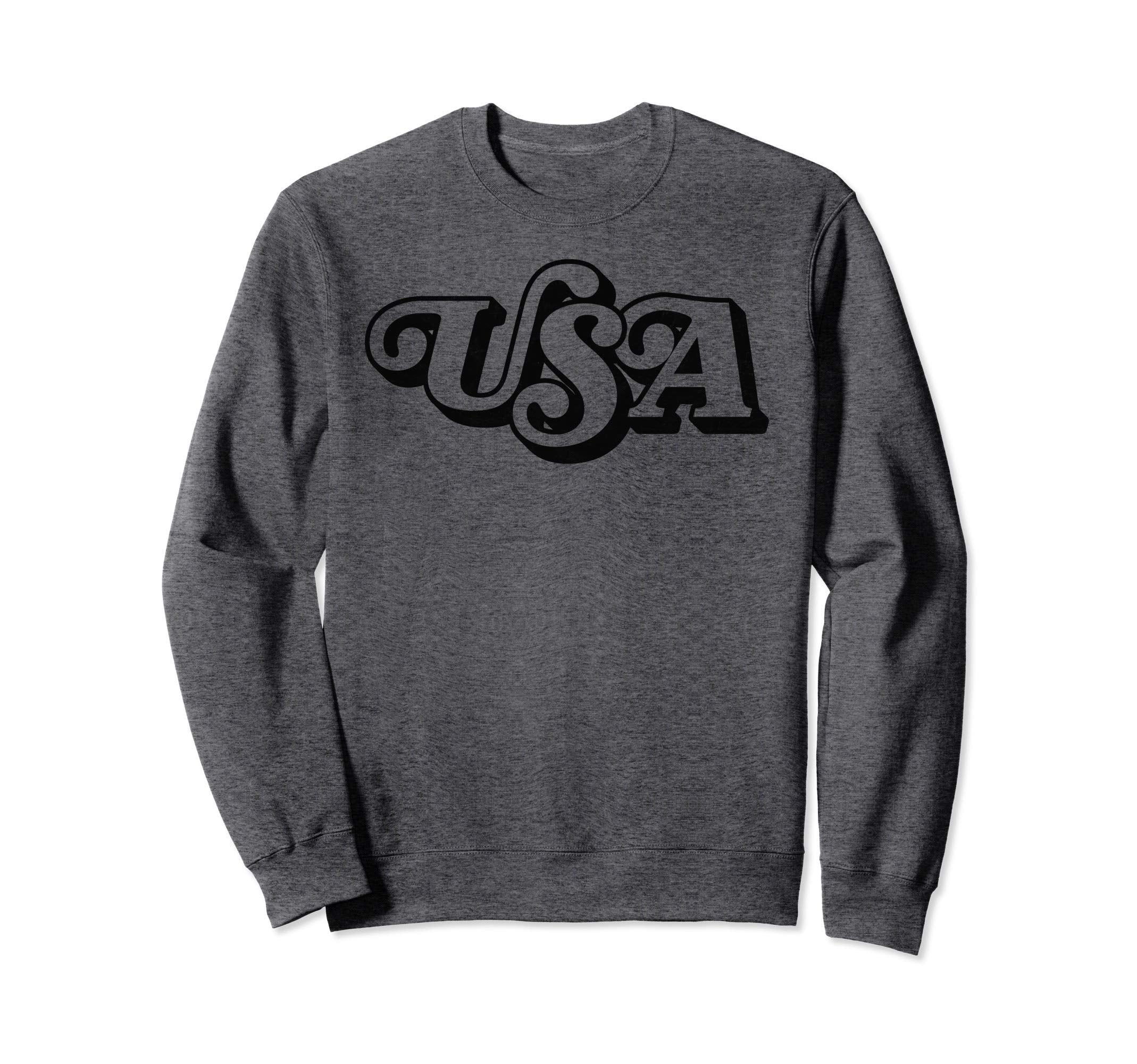 Usa Typography Patriotic 4Th July Sweatshirt - Novelty Apparel Unisex - T-Shirt, Sweatshirt, Hoodie