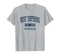 West Ishpeming Michigan Mi Athletic T-Shirt - Fun Novelty Design Men Women - T-Shirt, Sweatshirt, Hoodie