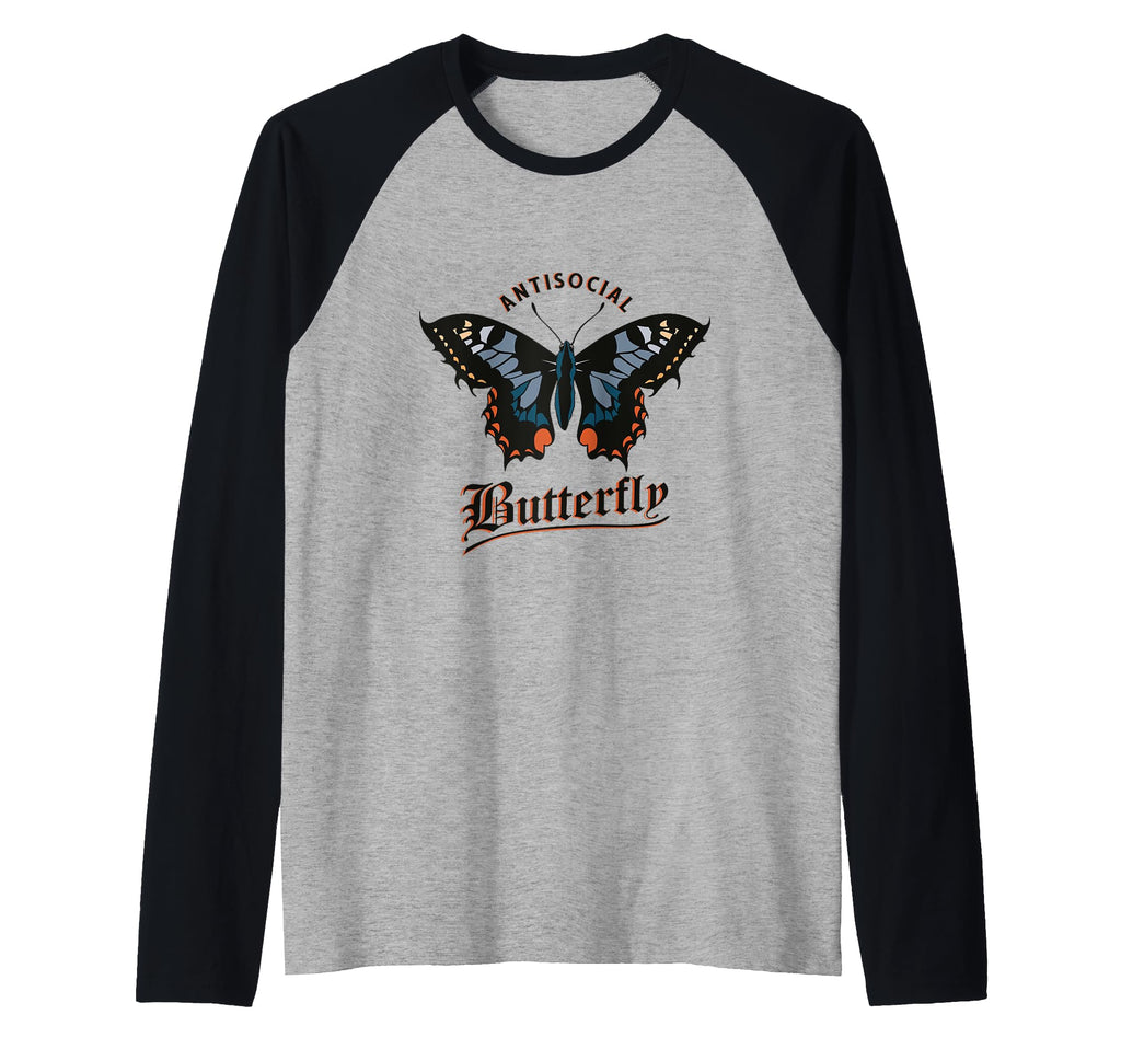 Funny Anti Social Butterfly Sweatshirt - Custom Art Print for Adults - T-Shirt, Sweatshirt, Hoodie