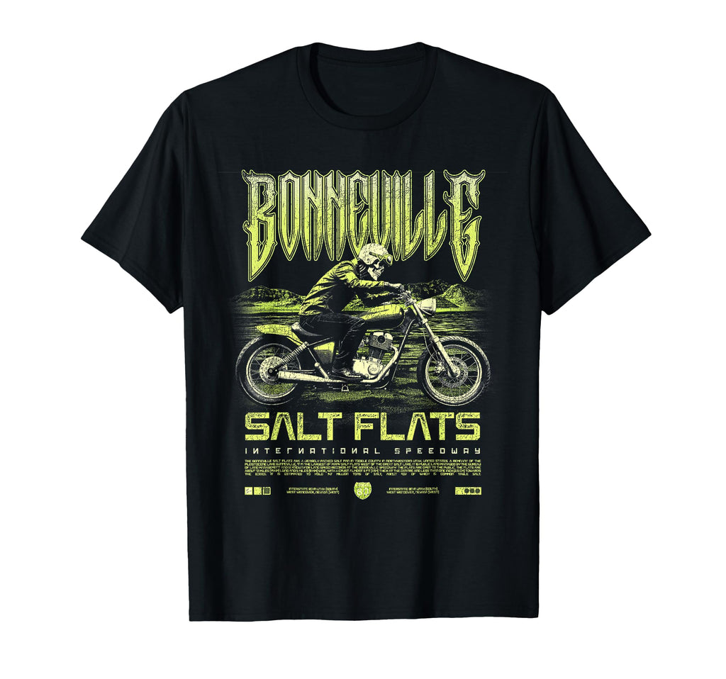 Bonneville Salt Flats Motorcycle Racing T-Shirt - Unique Graphic Men Women - T-Shirt, Sweatshirt, Hoodie