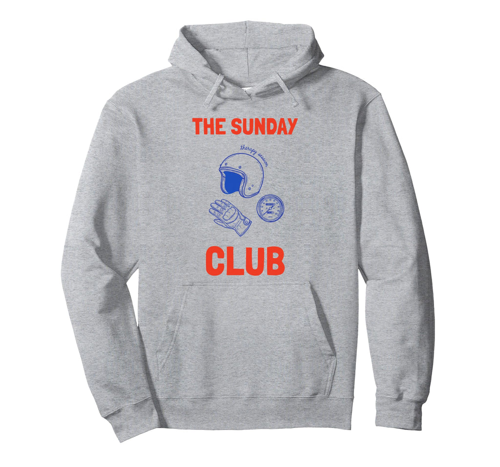 Sunday Club Therapy Session Helmet Biker Hoodie - Streetwear Style Unisex - T-Shirt, Sweatshirt, Hoodie