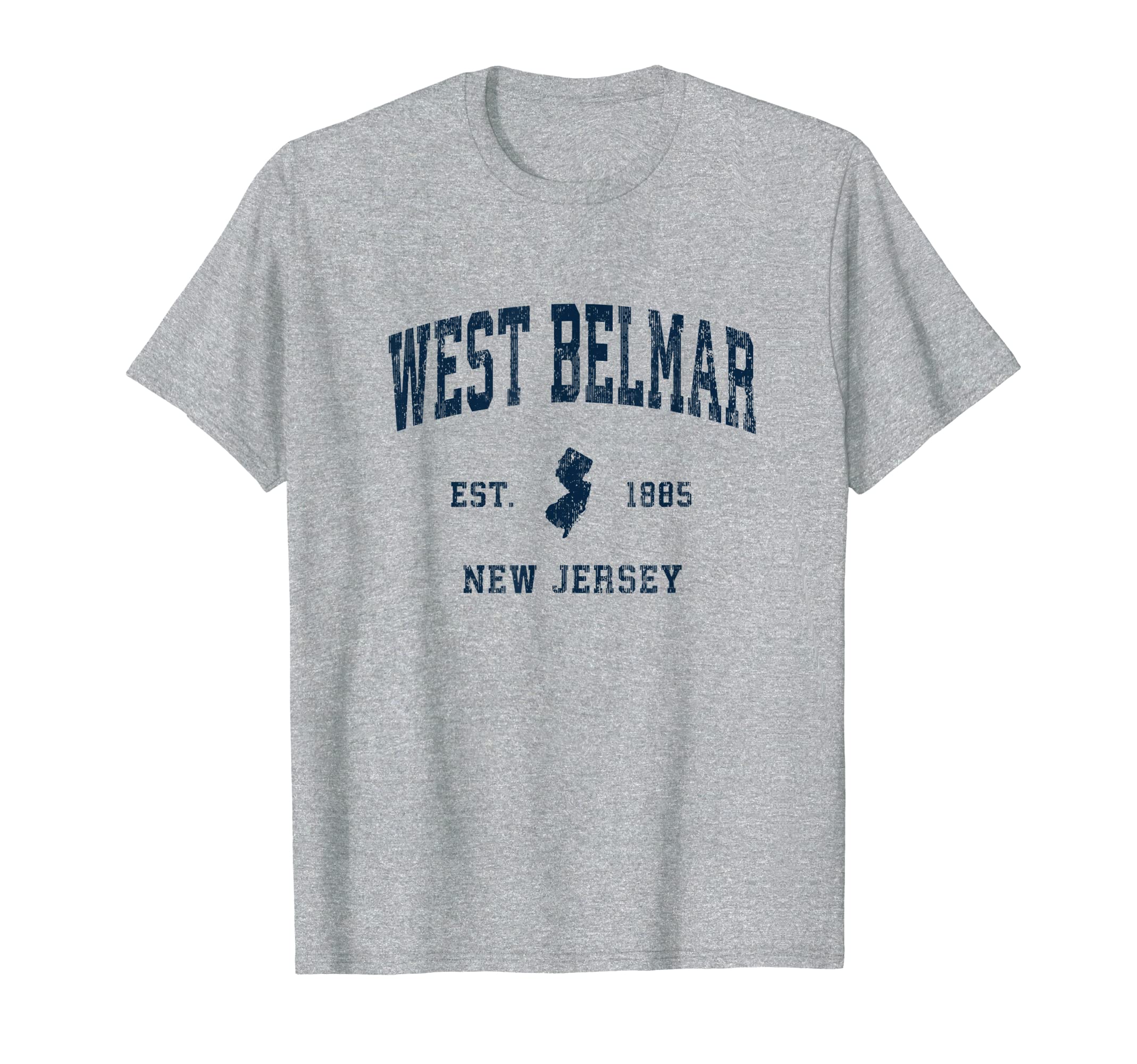 West Belmar New Jersey Nj Athletic Navy T-Shirt - Unique Graphic Unisex - T-Shirt, Sweatshirt, Hoodie