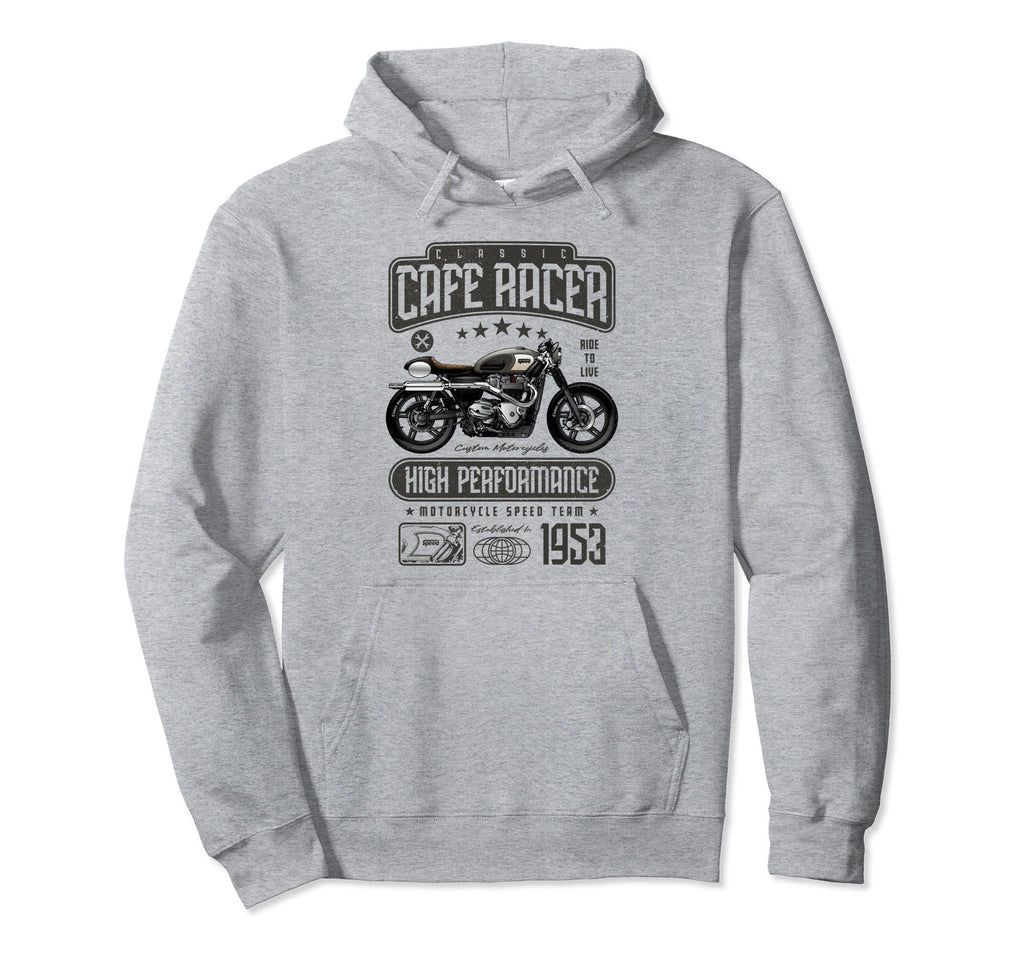 Cafe Racer Motorcycle Birthday Hoodie - Casual Everyday Wear Men Women - T-Shirt, Sweatshirt, Hoodie