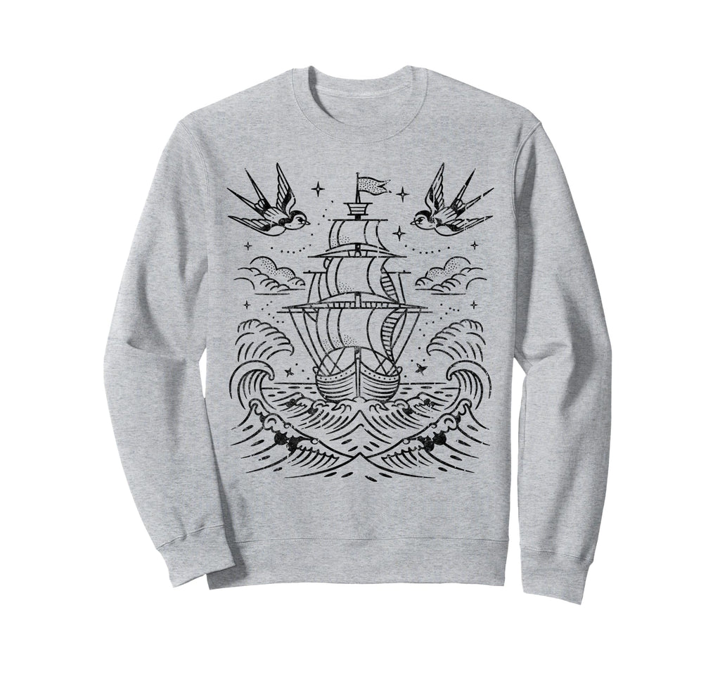 Vinatge American Traditional Old Sweatshirt - Streetwear Style for Adults - T-Shirt, Sweatshirt, Hoodie