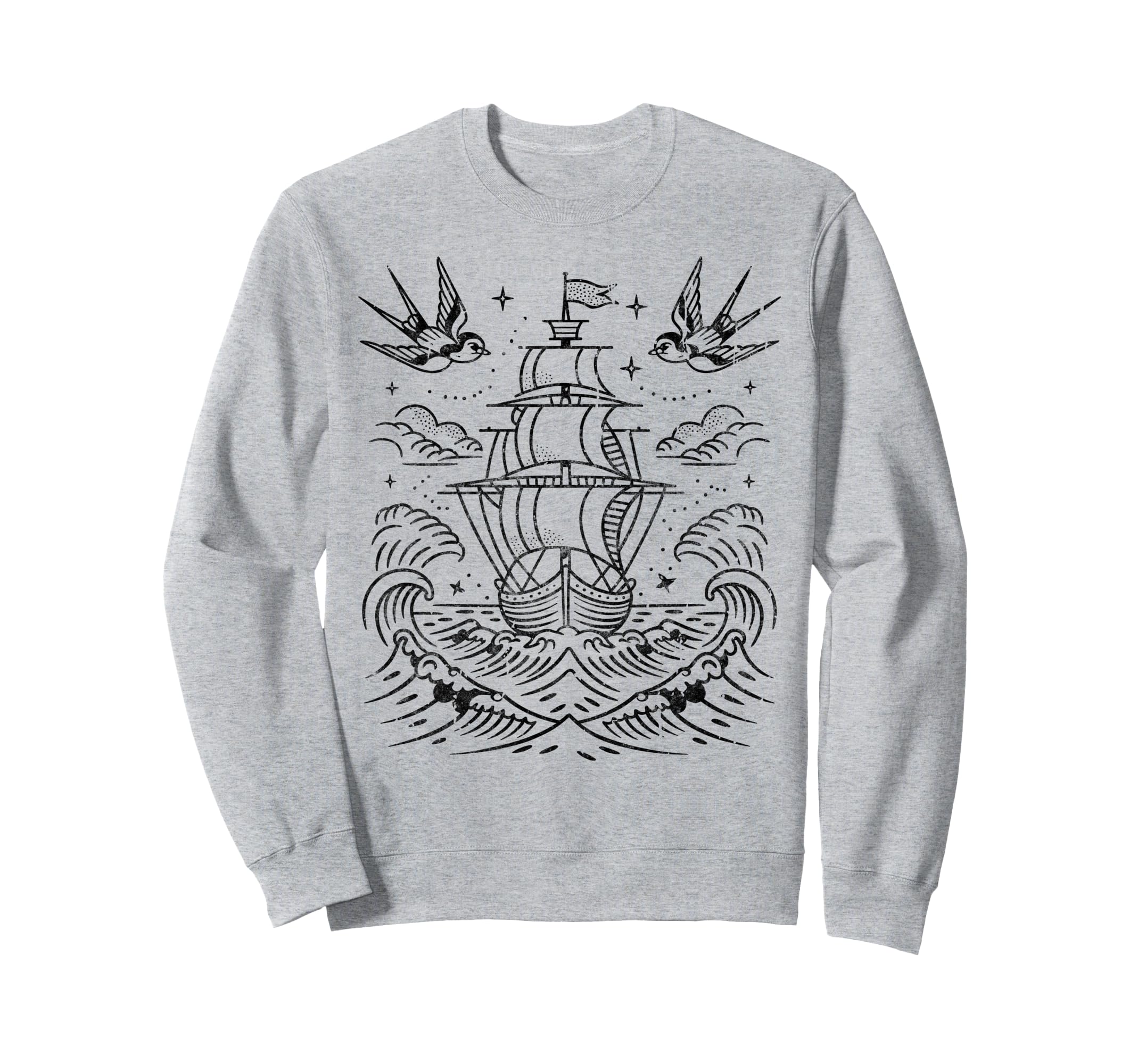 Vinatge American Traditional Old Sweatshirt - Streetwear Style for Adults - T-Shirt, Sweatshirt, Hoodie