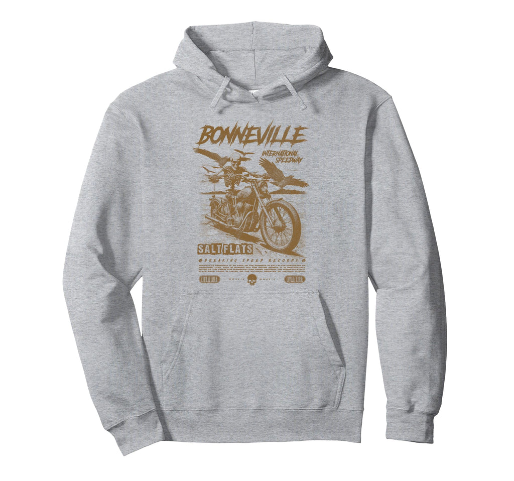 Bonneville Salt Flats Motorcycle Racing Hoodie - Fun Novelty Design Unisex - T-Shirt, Sweatshirt, Hoodie
