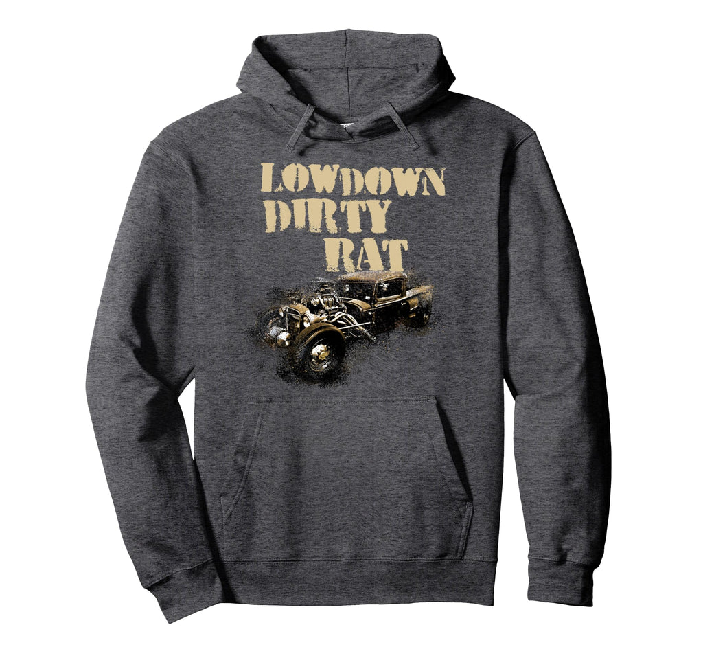 Funny Rat Rod Car Show Rusted Low Down Hoodie - Graphic Print Men Women - T-Shirt, Sweatshirt, Hoodie