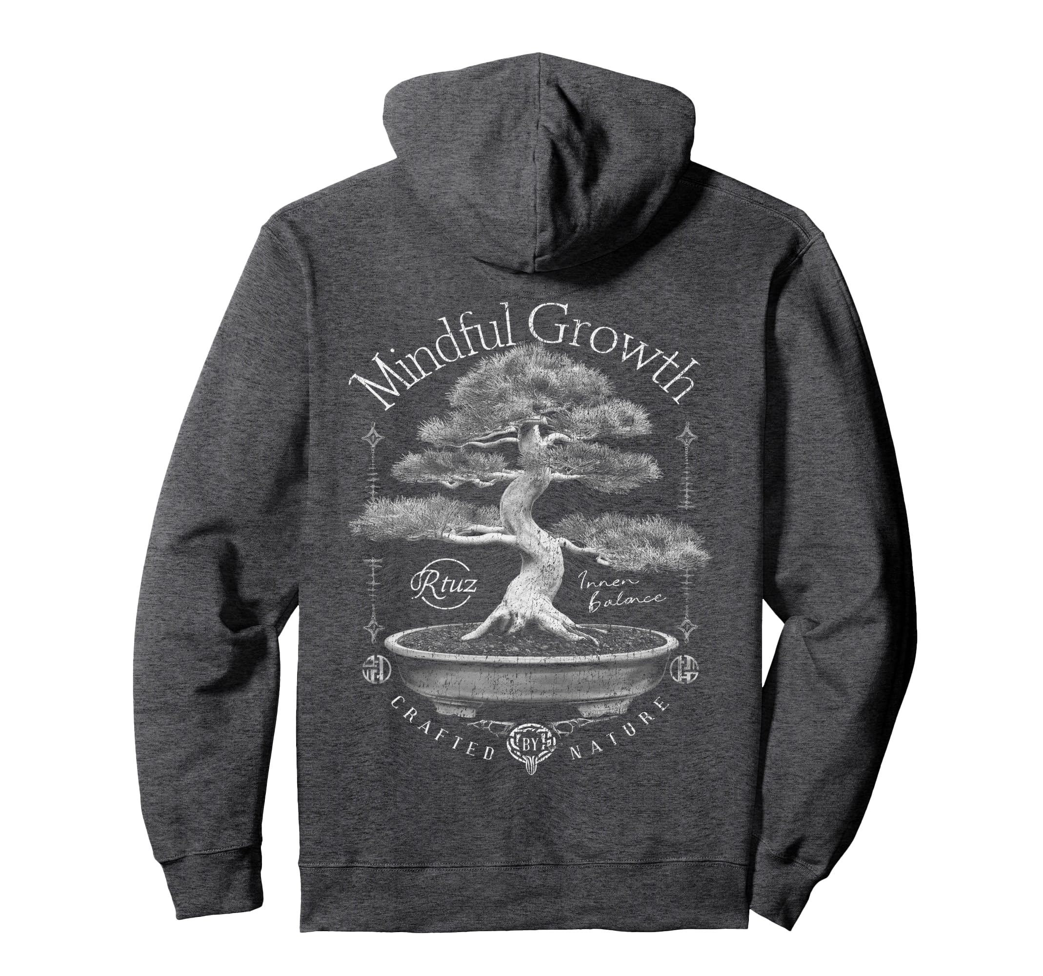 Back Y2K Streetwear Bonsai Hoodie - Aesthetic Graphic for Adults - T-Shirt, Sweatshirt, Hoodie